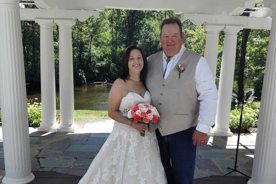 The bride and groom