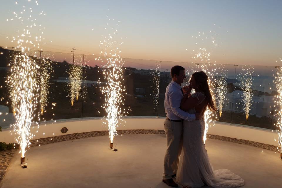 Santorini fireworks