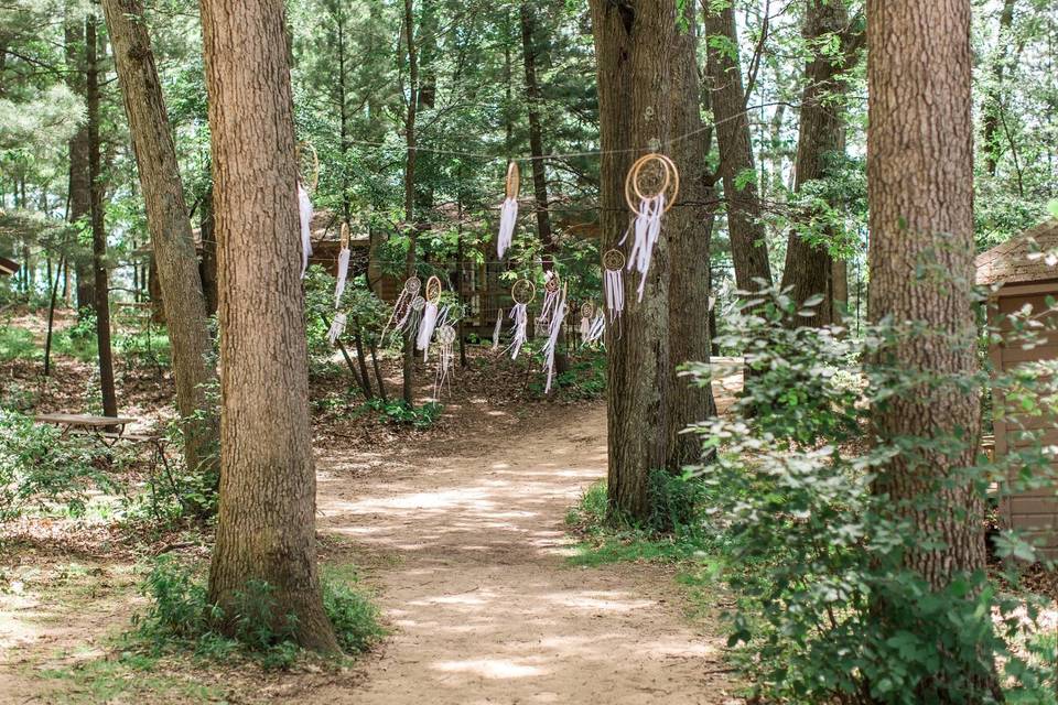 Fantasy wedding in the woods