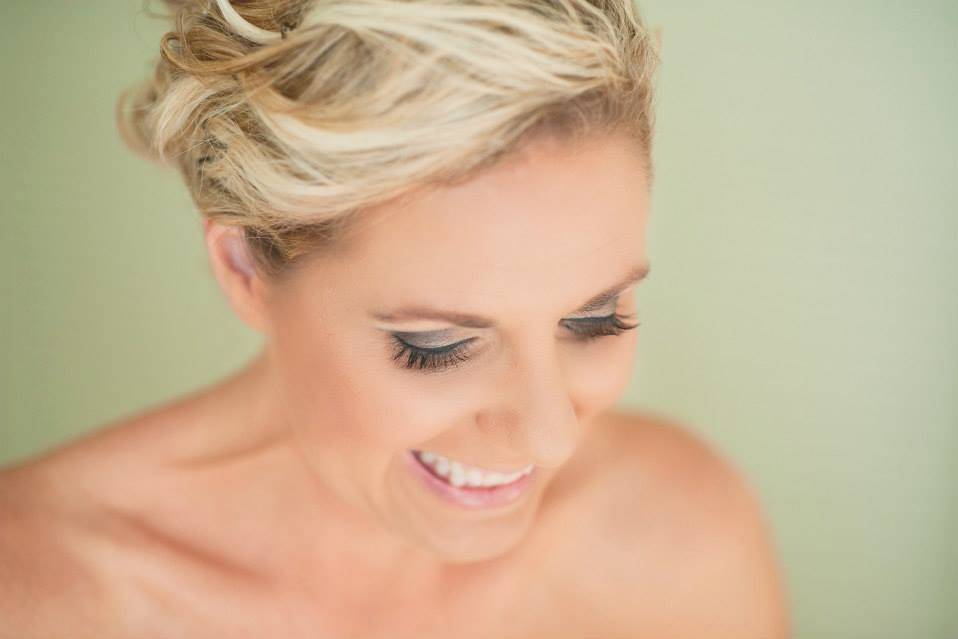 Bridal makeup and updo
