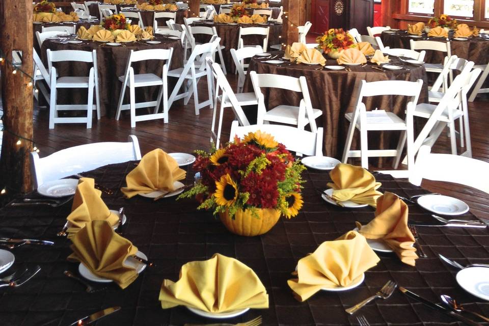 Fall Festive Centerpieces for Board of Trustee Event