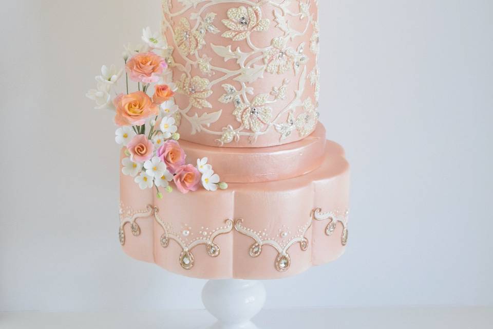 Rose gold cake