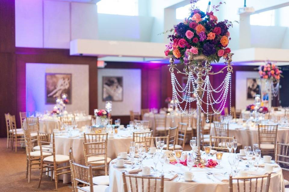 Elegant table decor for a reception