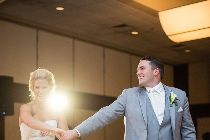 Couple entering the dance floor