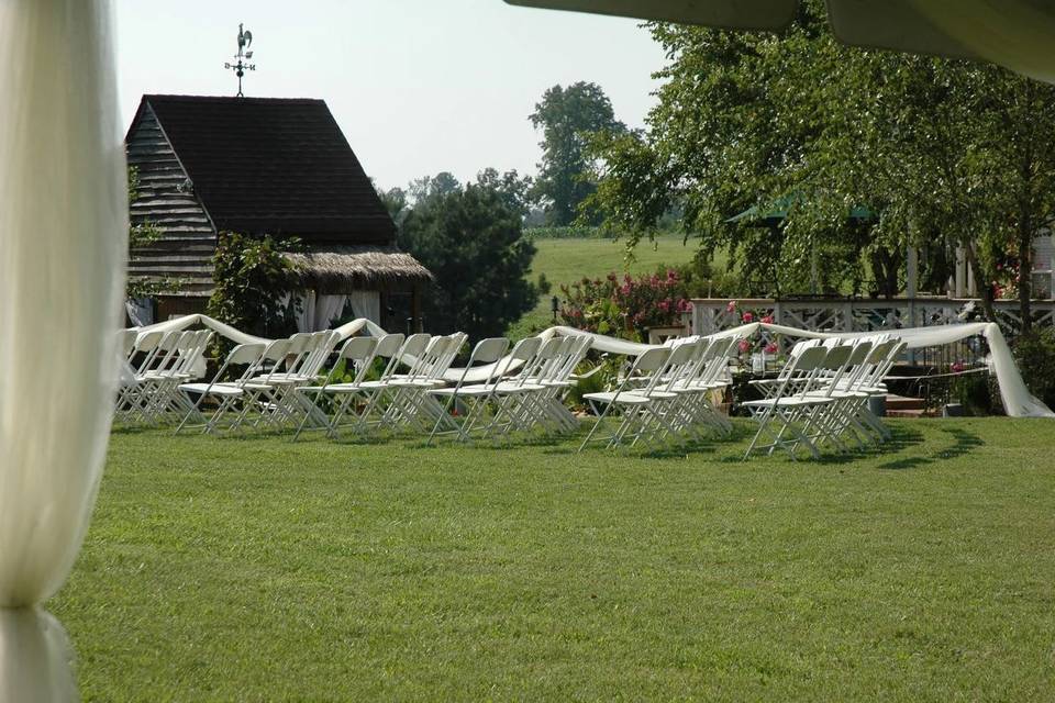 Wedding ceremony setup