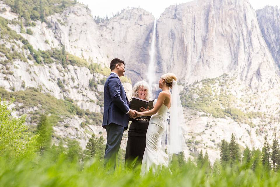 Yosemite wedding ceremony