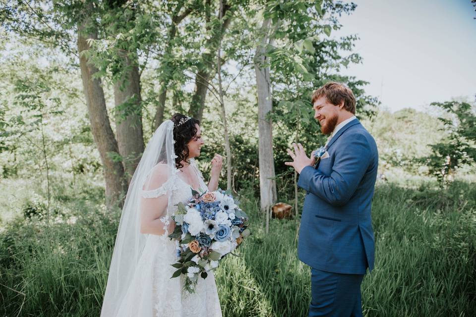 Leaf lace veil