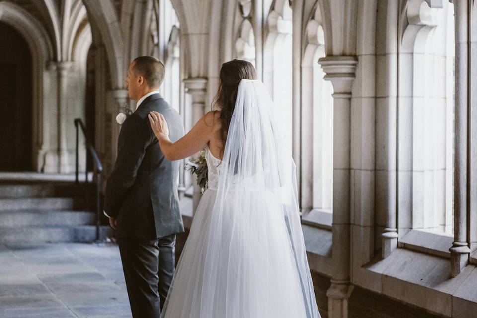 Custom cathedral veil