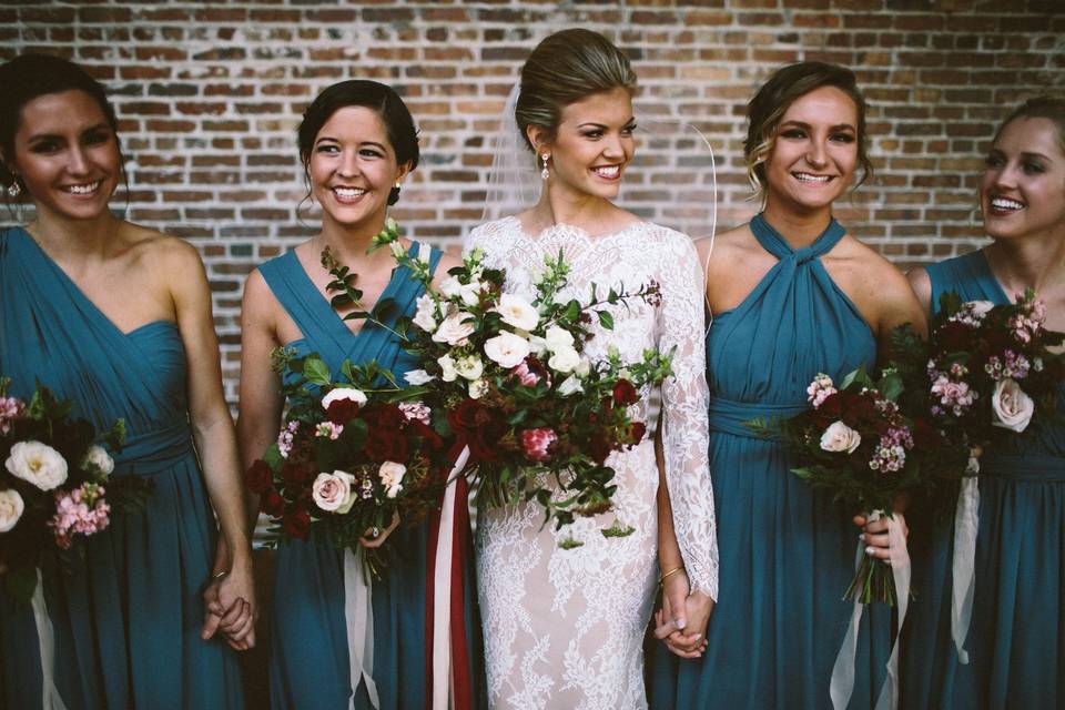 Bouquets of the bridal party