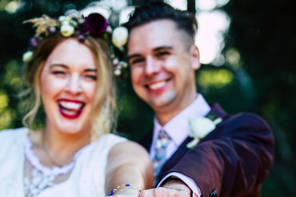 Proud newlyweds