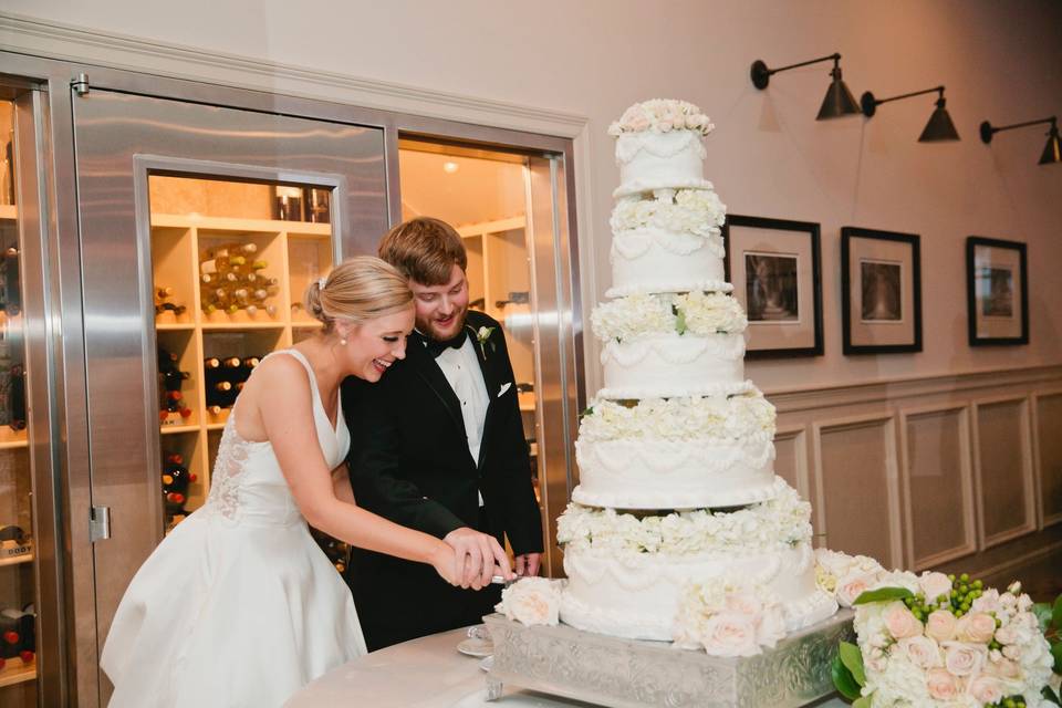 Cutting the cake