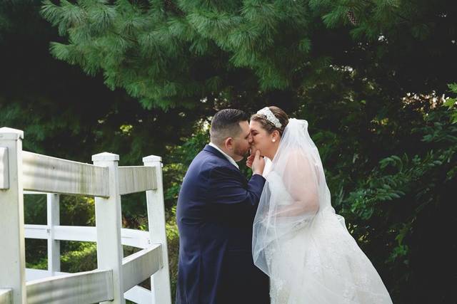 Bride and Groom Kiss