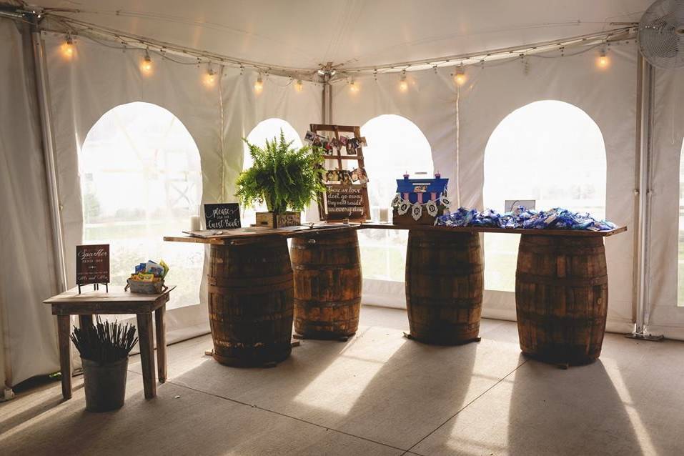 Barrels with decor