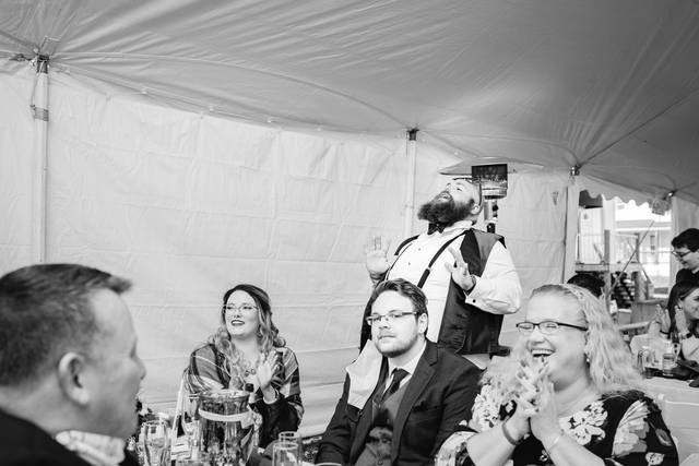 Groomsmen having fun