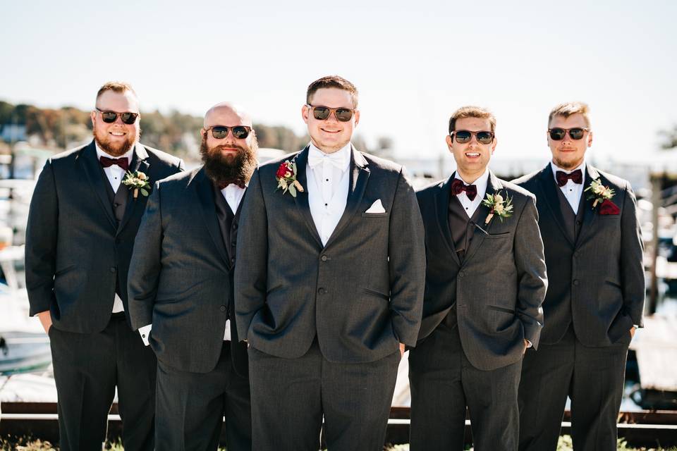 Groomsmen looking fly