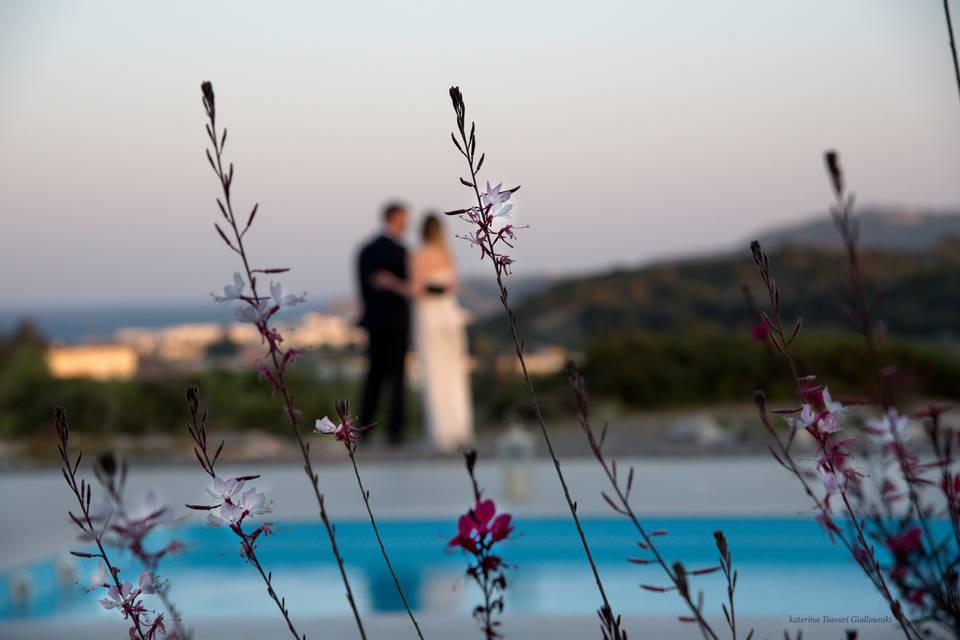 Villa wedding with a view