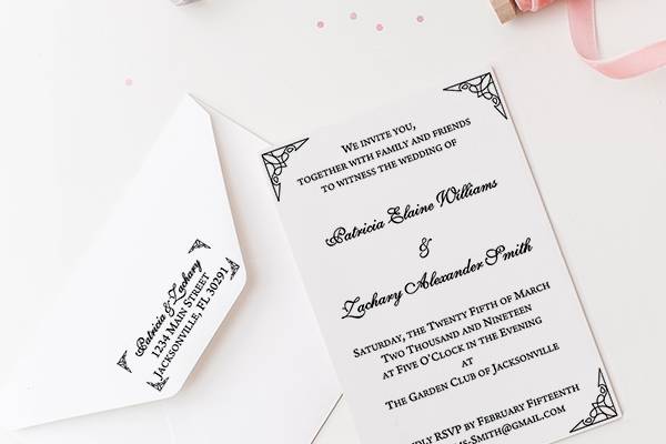 Formal ornate invitation