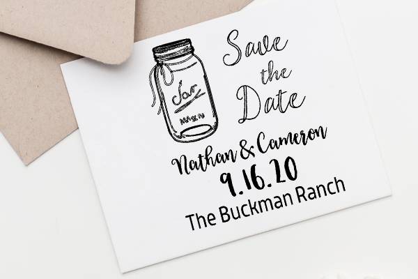 Mason jar save the date