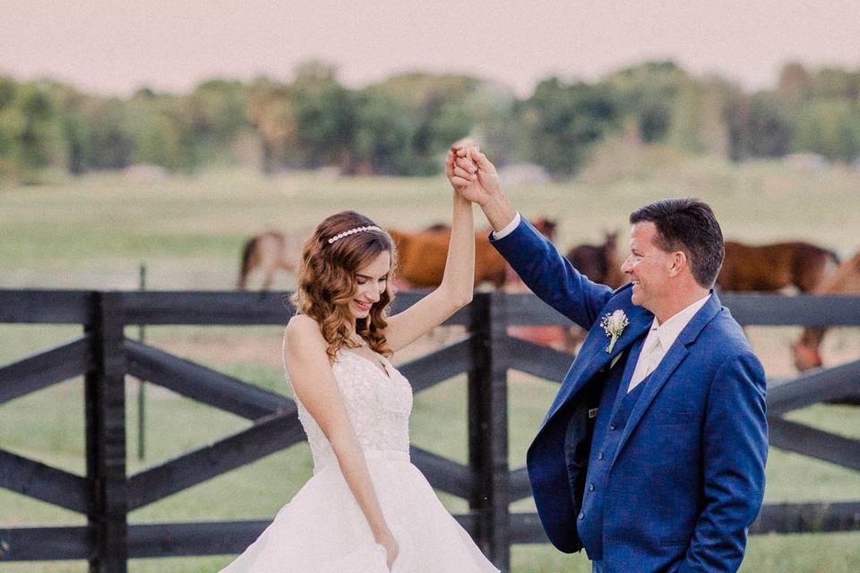 Twirling in the pasture