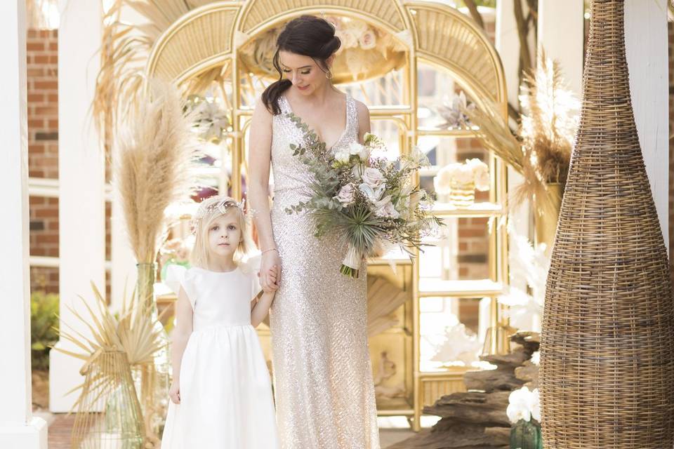 Bride & Flower Girl