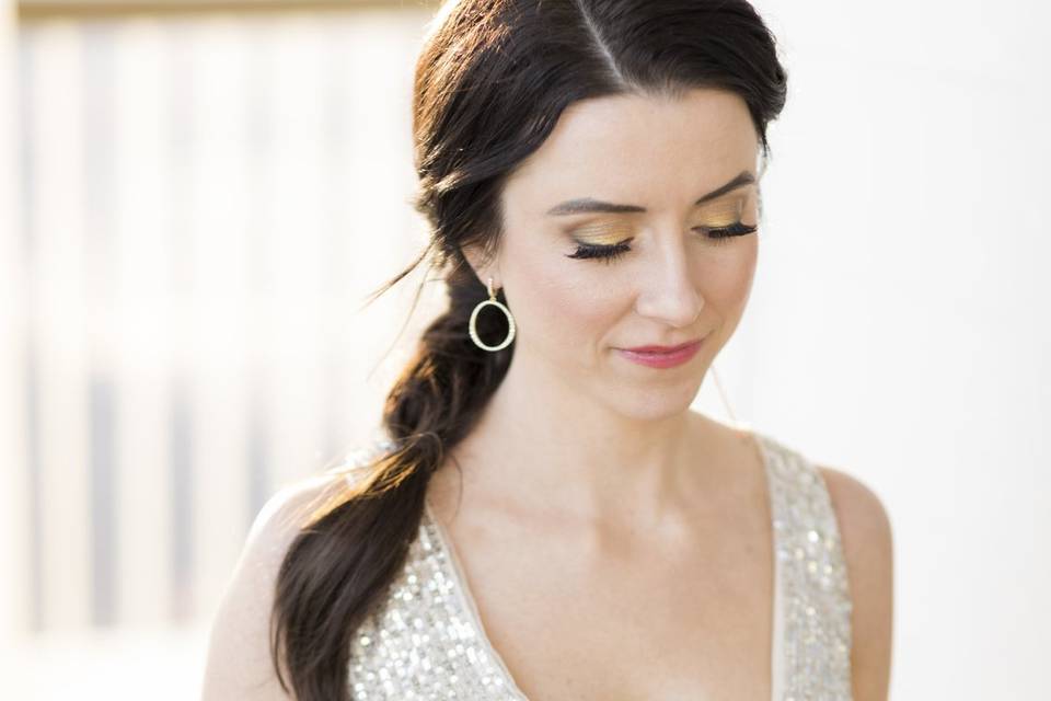 Bride on Wrap Porch