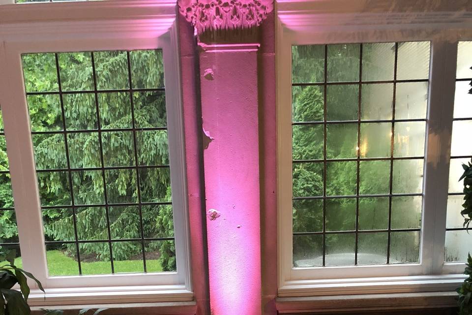 Pink uplighting example