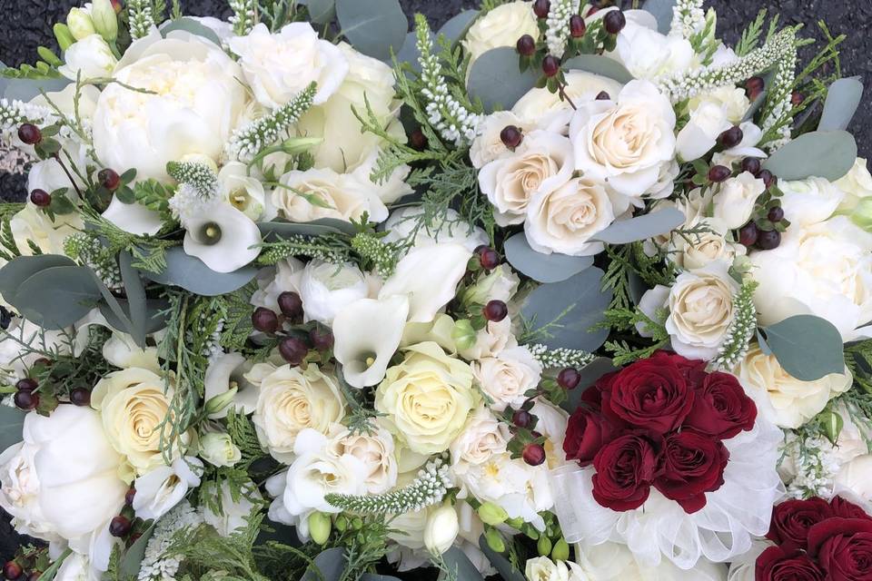 Basket full of bouquets