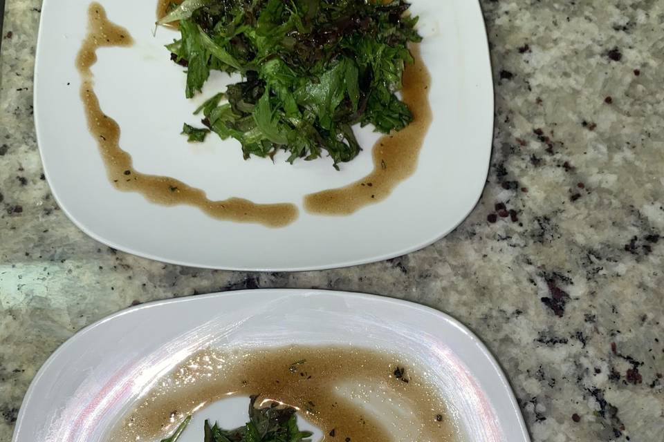 Brown sugar glazed Romaine sal