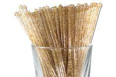 Crystal and gold stirrers