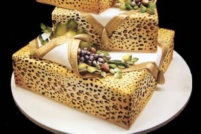 Cheetah print cake