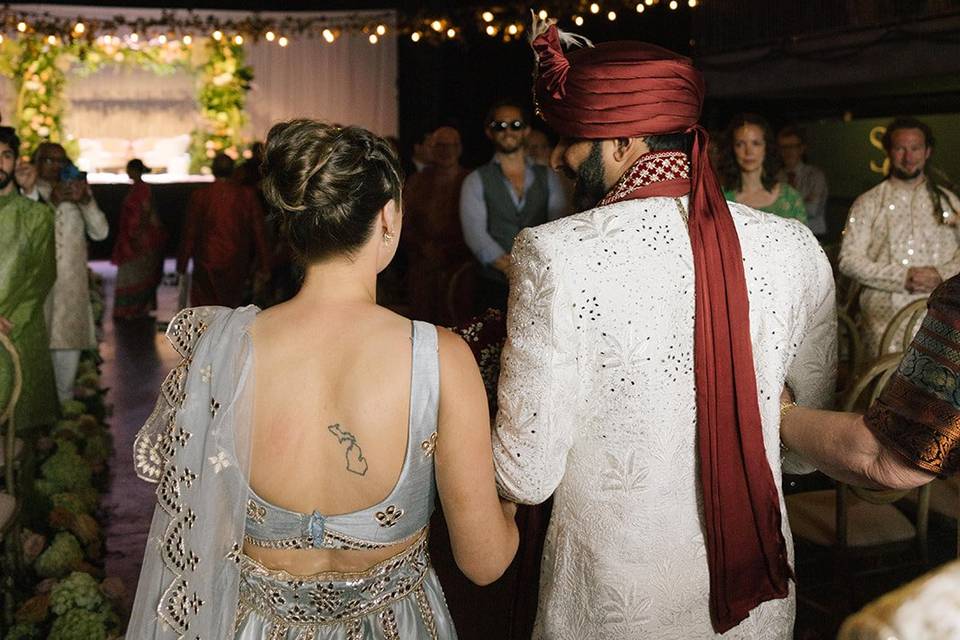 Welcoming our groom