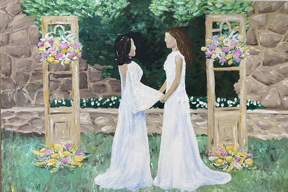 Custom wedding painting