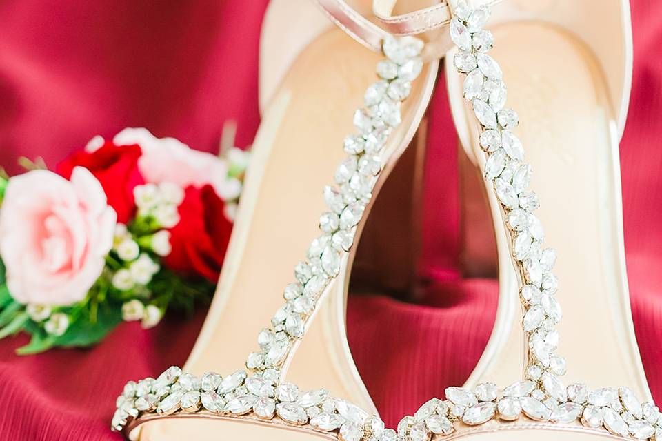 Bride's Sparkly Shoes