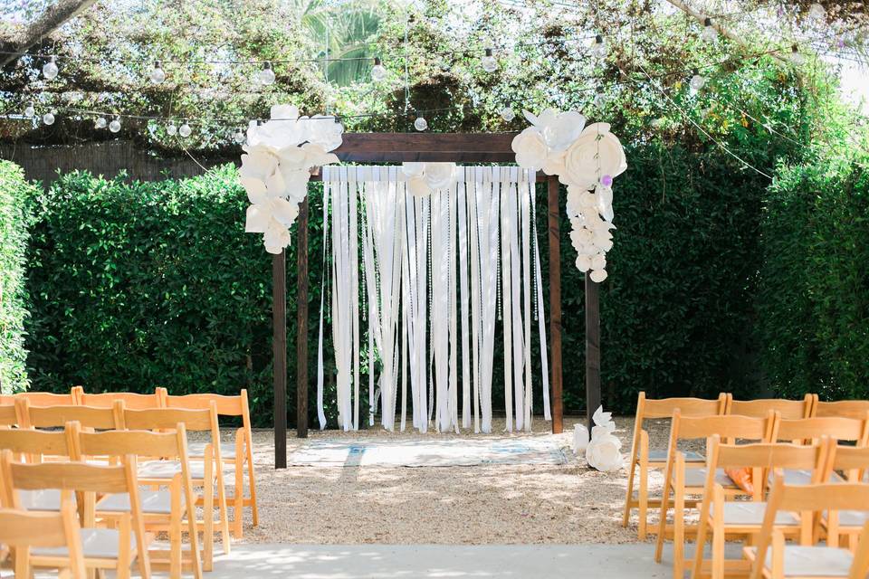 Wedding ceremony setting