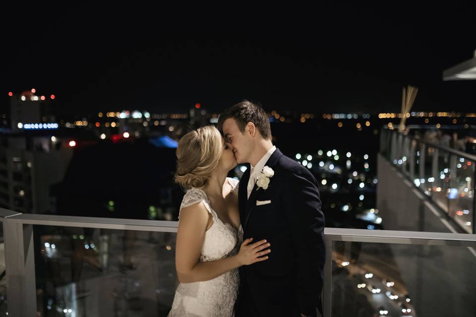 Rooftop kiss