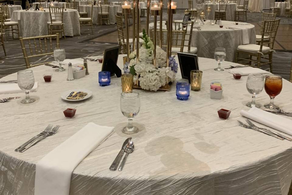 Gold table setting