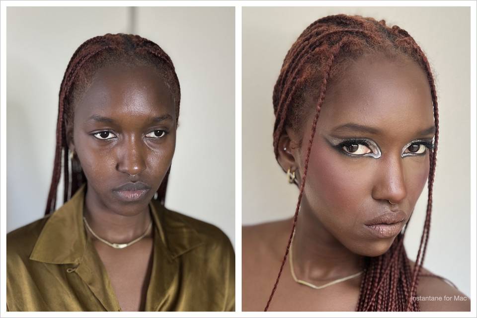 Before/ after eyeshadow