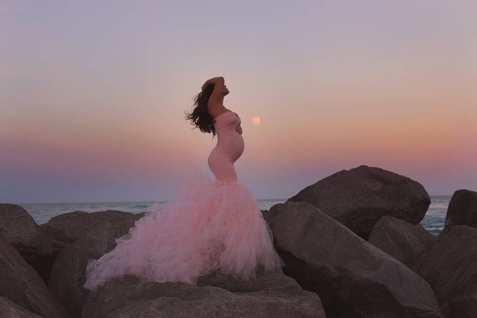 Pink Sunset - Mom to be