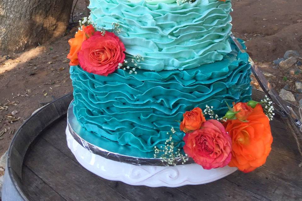 Teal ombre