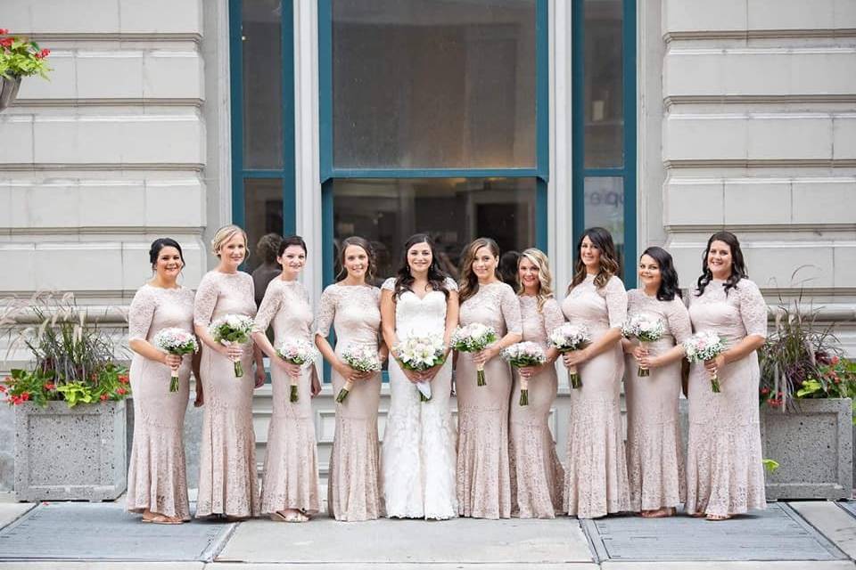 Beautiful bridal party