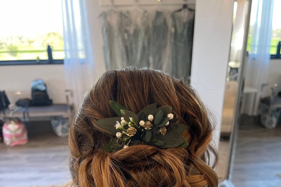 Soft and flowy updo