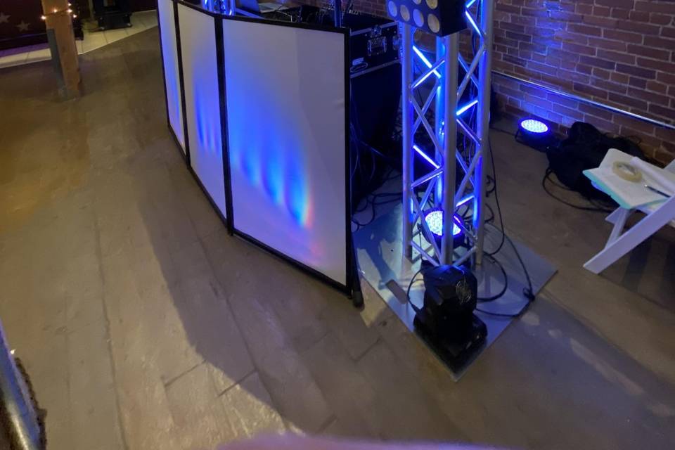 Up close DJ booth