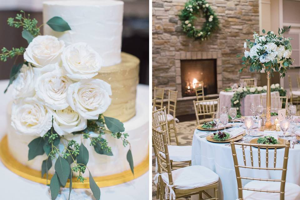 Garland wreath cake flowers