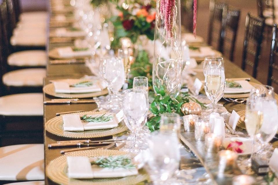 Head table  flowers