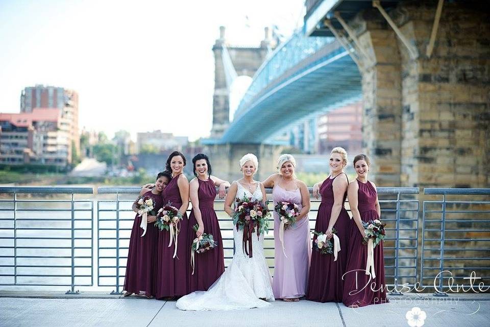 Burgandy bouquets