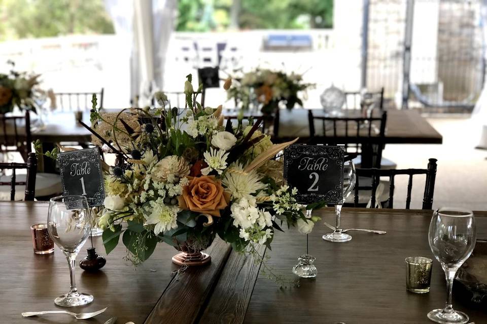 Vintage centerpieces