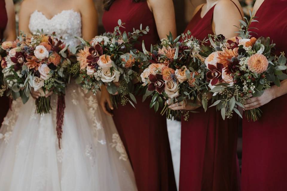 Textured bouquets