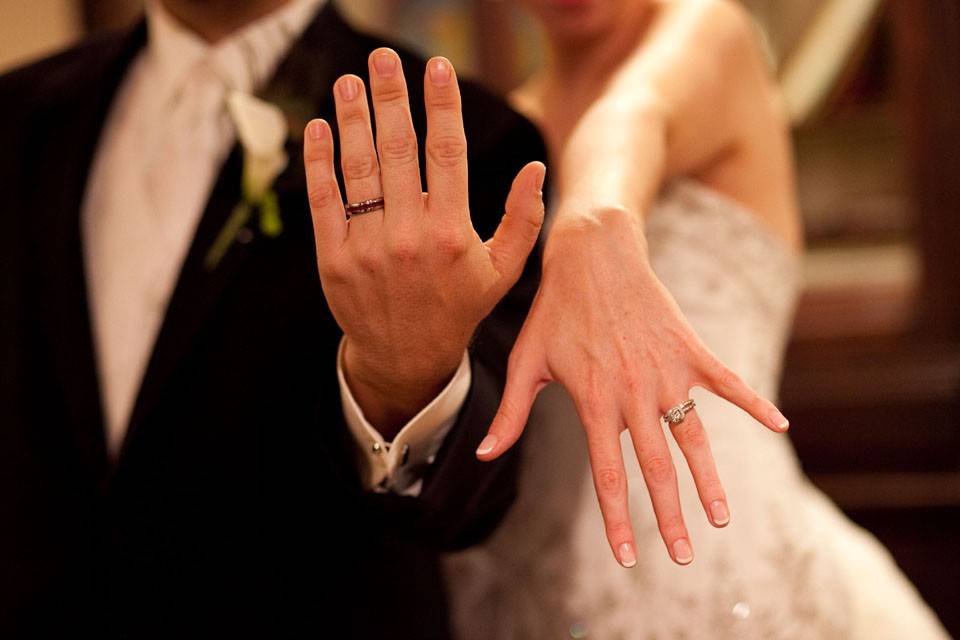 Hawaiian wood wedding rings