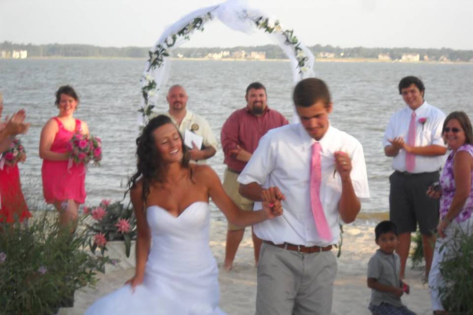 The couple on the beach