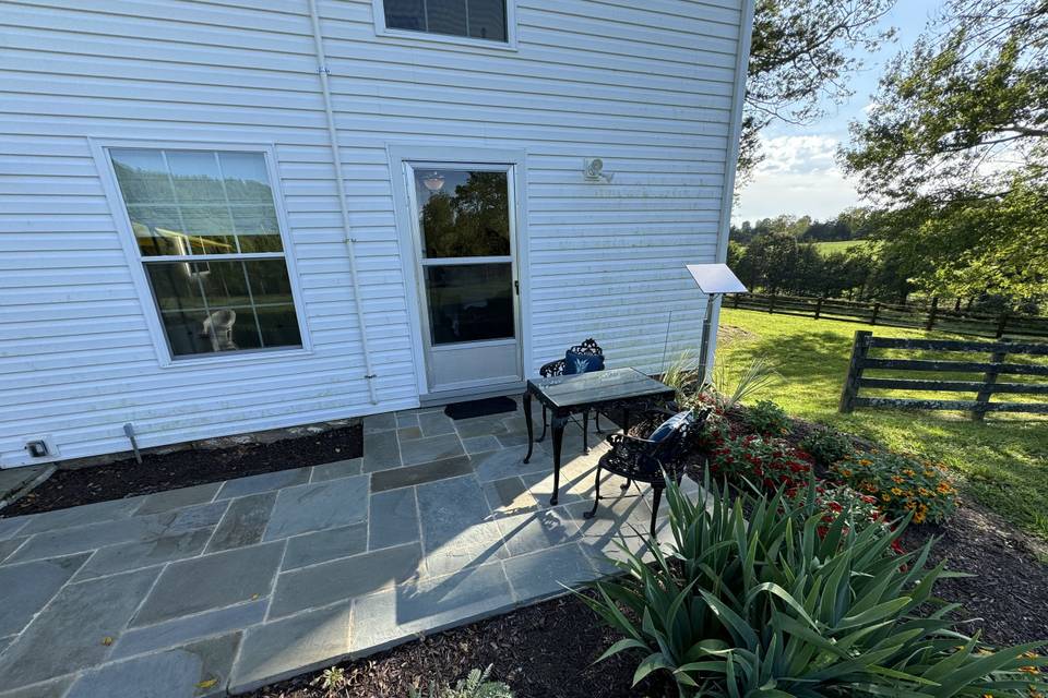 Back patio off first floor bed